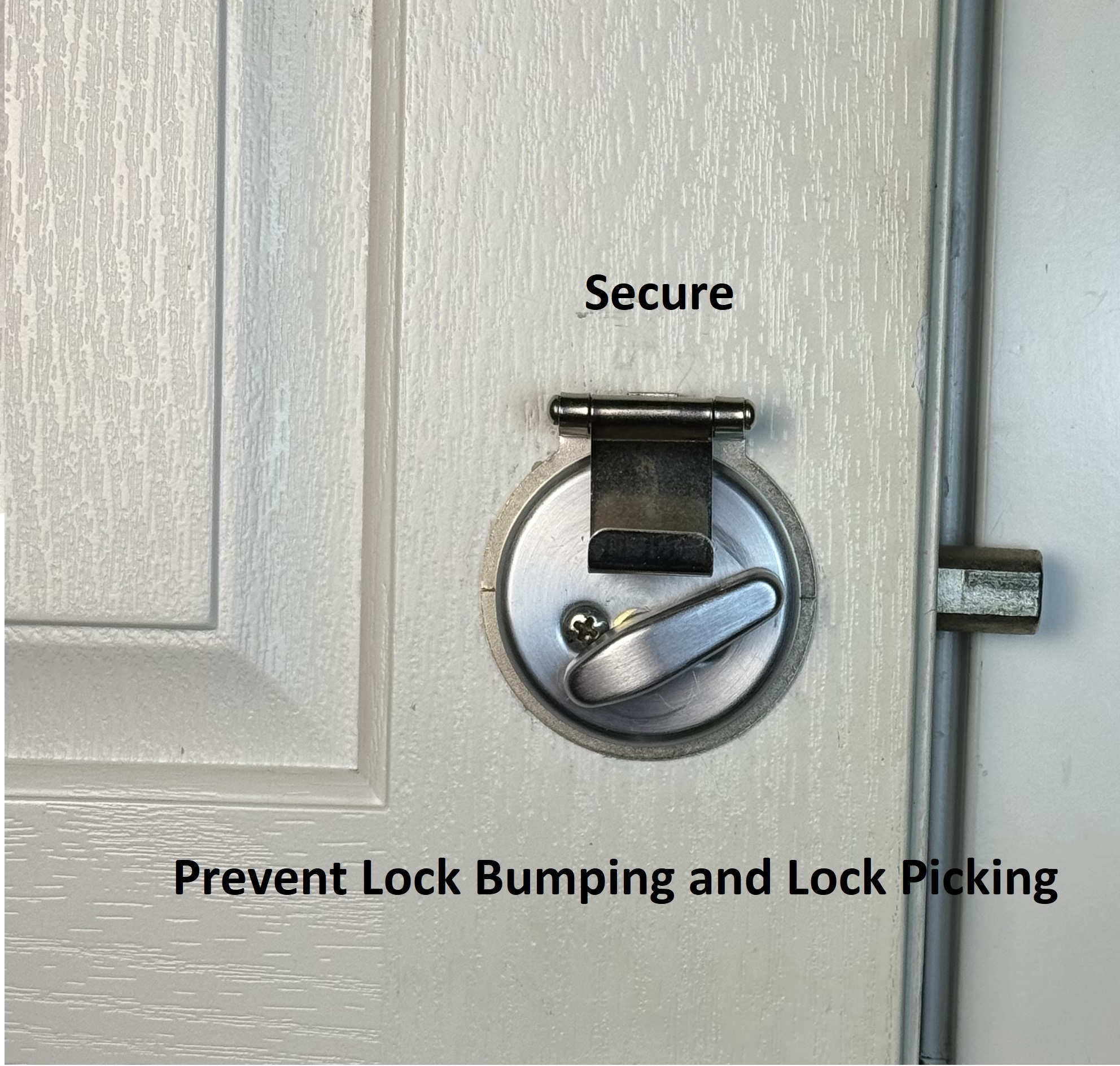 Nickel Plated Deadbolt Secure in its locked position